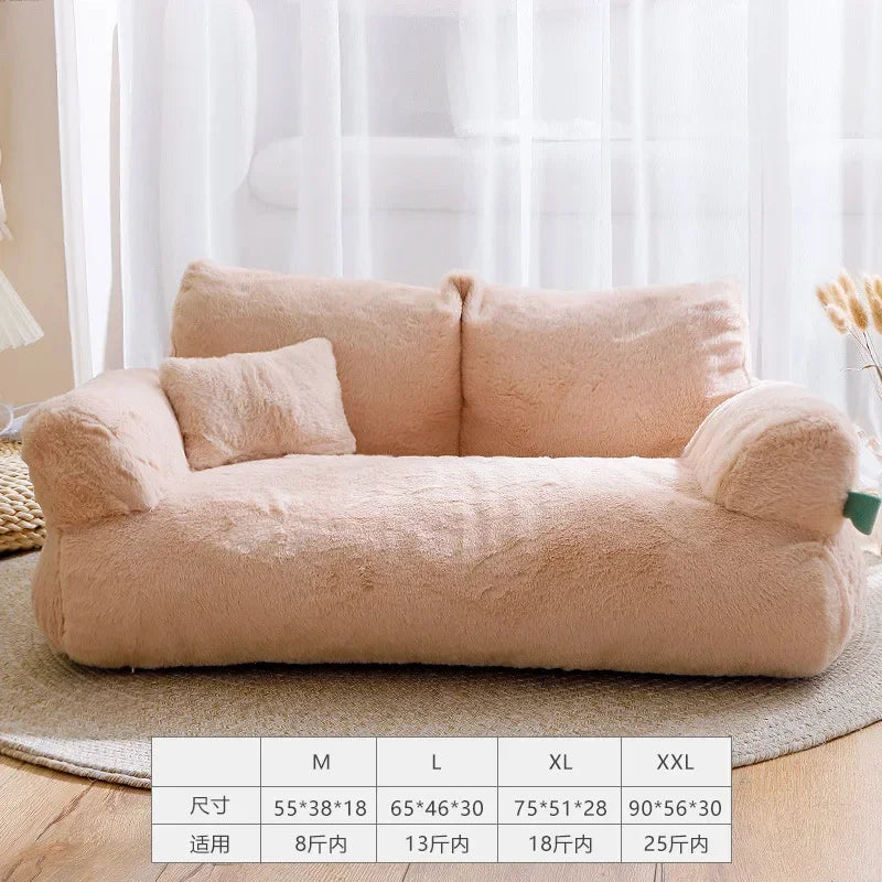 Cat sofa bed Plush Dog Sofa Beds Washable Warm Pet Dog Nest Cat Beds Thicken Comfortable Cushion Dog Sleep Cat Furniture